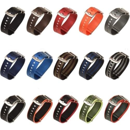 Heavy Duty Nylon Watchband NATO ZULU Strap Striped Canvas Men Women Replacement Band Watch Accessories 18mm 20mm 22mm 24mm