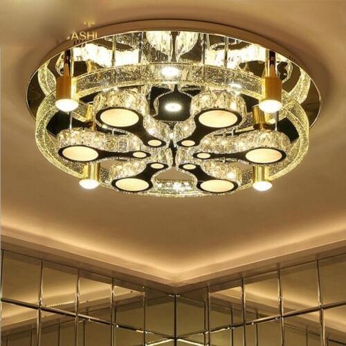 Led ceiling lamp round living room lamp bubble column crystal lamp creative modern simple bedroom lamp LED lighting fixture led