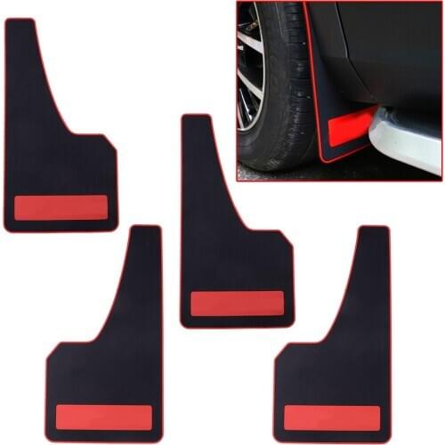 Universal 4Pcs Car Fender Protector Mud Flaps Mudguards Guard Soft Rubber Accessories