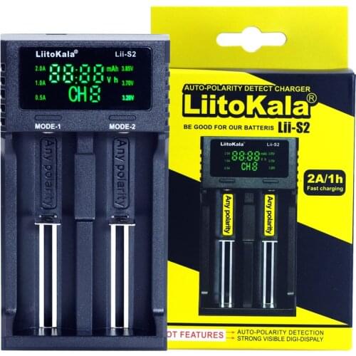 New LiitoKala Lii-500 PD4 PL4 402 202 S1 S2 Battery Charger for 18650 26650 21700 AA AAA 3.7V/3.2V/1.2V Lithium NiMH battery