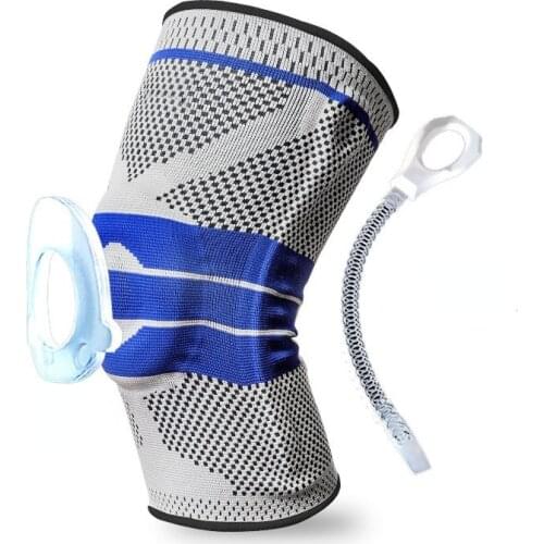 1PCS Knee Support Protector Kneepad Updated Silicone Protector with Steel Support Fitness Gear Brace Pressurized Knee Protector