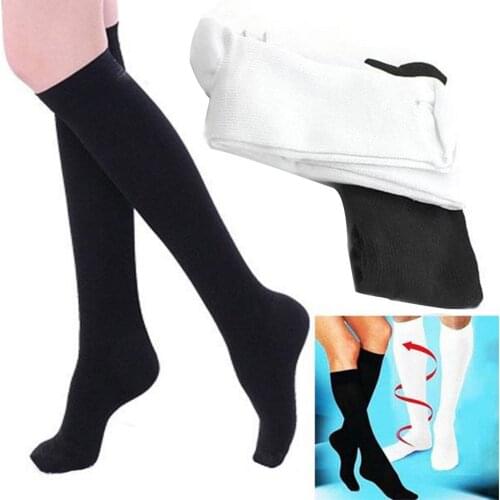 S-XL Elastic Open Toe Knee High Stockings Calf Compression Stockings Varicose Veins Treat Shaping Graduated Pressure Stockings