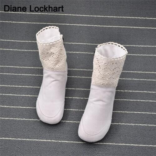 2021 Spring Autumn knitted Bootie Ankle Boots Shoes Lace Cool Boots Openwork Boots Hollow Fashion Women Boots Botines Mujer