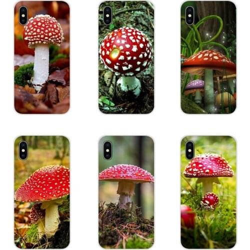 Accessories Phone Cases Covers Plant Red Mushroom For Samsung Galaxy S3 S4 S5 Mini S6 S7 Edge S8 S9 S10 Lite Plus Note 4 5 8 9