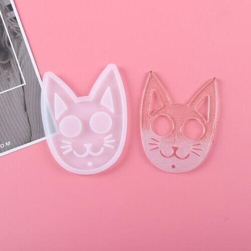Cat Key Chain Mould Silicone Material Charm Charm Homemade Diy Tool Homemade Gift Decoration 1pc