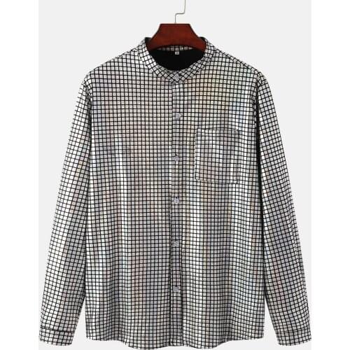 Мужские приталенные рубашки CHAMSGEND China At AliExpress