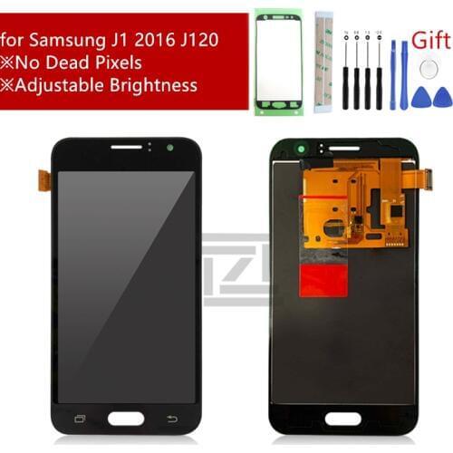 For SAMSUNG GALAXY J1 LCD 2016 J120 J120f J120M J120H Display Touch Screen Digitizer ASSEMBLY j120 screen repair spare parts
