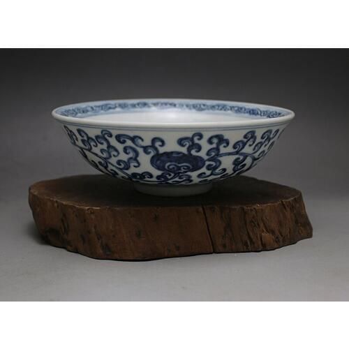 Antique Qing Dynasty porcelain bowl,blue&white ,Hand-painted pattern crafts,,Decoration,collection & adornment, Free shipping