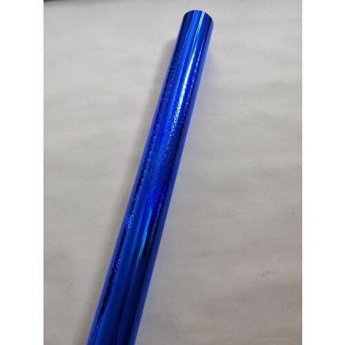 Hot stamping foil blue color plain holographic foil hot press on paper or plastic 21cm x120m heat stamping film