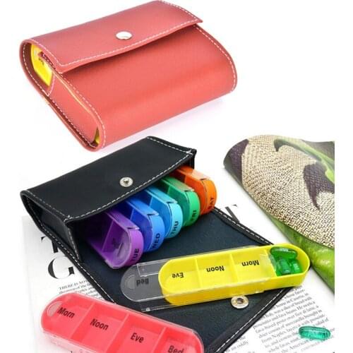 Hot 28 Squares Weekly 7 Days Tablet Pill Box Holder Medicine Storage Organizer Container Case Wallet Medicine Box Travel Case