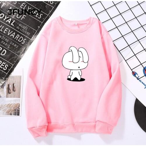 JFUNCY Women Casual Pullover Hoodies Oversized Autumn Sweatshirt Cartoon Print Long Sleeve Female Clothing Woman Tops Mujer