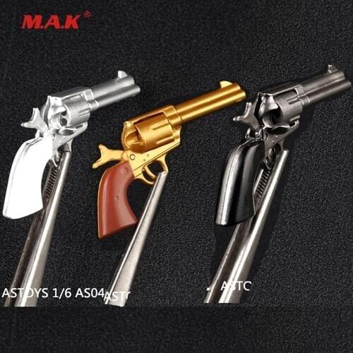 AS040 1/6 Colt Revolver Pistol Gun Weapon Model Gun Toy Black/Silver/Gold Color For 12 inches Action Figure doll toy gift