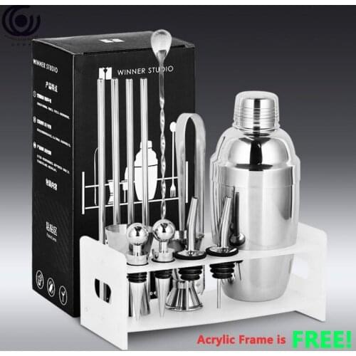 13 in1 kit Wine regulator Cocktail Shaker cup Professional Premium Barware Set Martini Drink Mixer 400/550/510/750ml bar tool