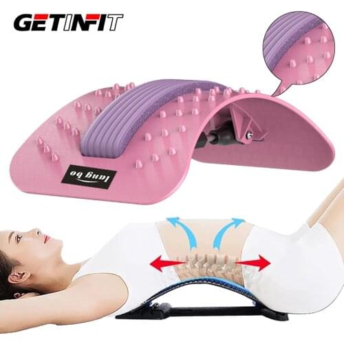 Getinfit New Back Stretch Massager Magic Stretcher Fitness Lumbar Support Relaxation Corrector Fitness Stretcher