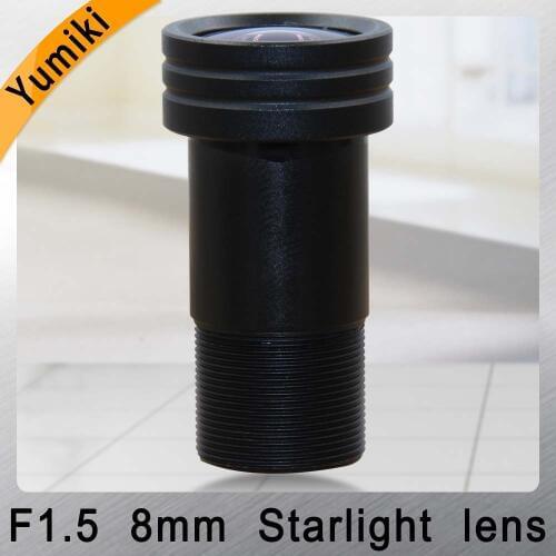 Yumiki M12 CCTV 3MP 8mm lens F1.5 Focal Length 8mm Sensor 1/2.5" Optical starlight scope aspherical lens Starburst