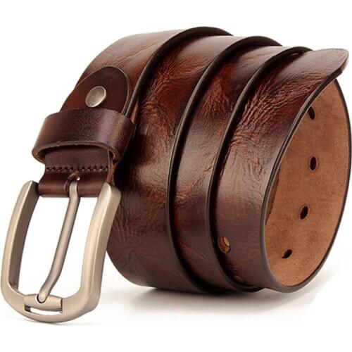 New cowhide genuine leather belts for men cowboy Luxury strap brand male vintage fancy jeans designer belt men high quality