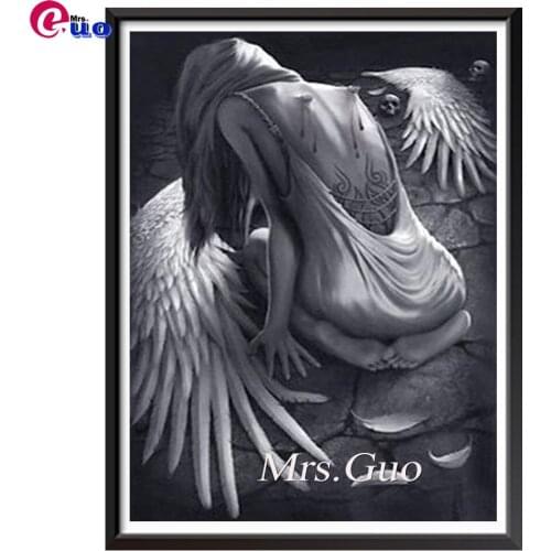 Broken Wing Angel Christmas Gift,Diy 5d Diamond painting Cross Stitch,Diamond Embroidery cartoon Mosaic Pattern Home Decor