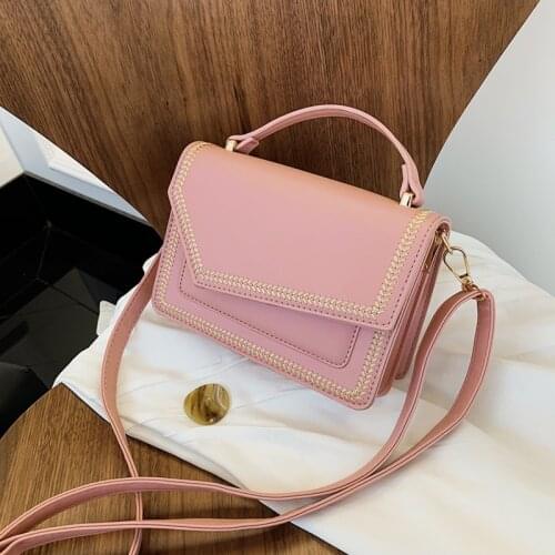 High Quality Pu Leather Messenger Bags for Women Pink Shoulder Tote Bag Lady Luxury Small Flap Crossbody Handbag Bolsa Feminina