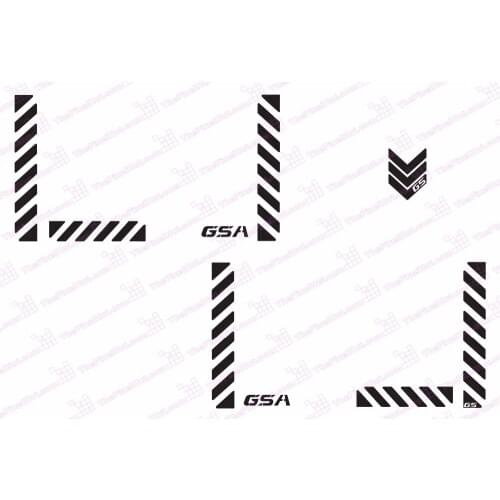GSA Adventure Motorcycle Reflective Decal Kit "Long Chevrons" for Touratech Panniers