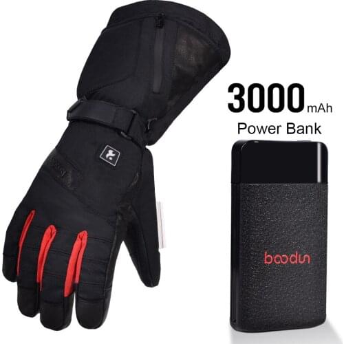 TWTOPSE Electric Warm Sport Gloves with Power Bank Waterproof Sheepskin Skiing Snowboard Cycling Hiking Men Women Winter Gloves