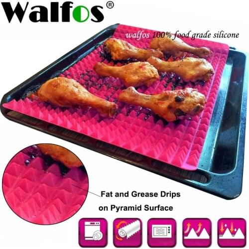 WALFOS Food Grade Pyramid Bakeware Pan Nonstick Silicone Baking Mat Pads Easy Method For Oven Baking Tray Sheet Kitchen Tools