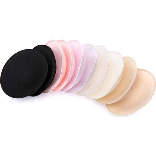 1pair Sponge Anti-expansion Insert Round Shape Pads Breathable Removeable Chest Cup Pads Bra Accessories For Women