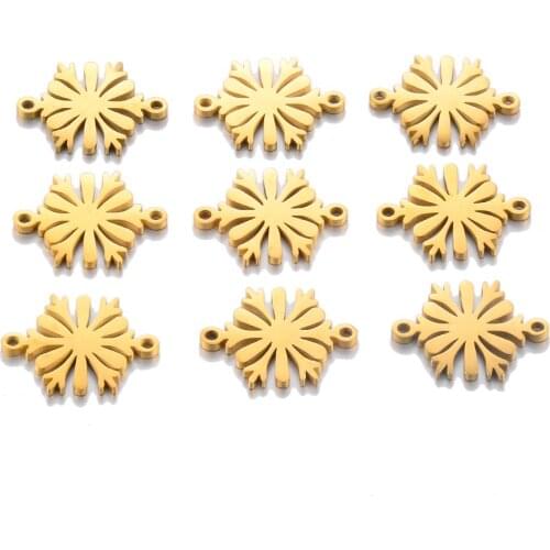 10pcs 15mm Stainless Steel Charms Fit Bracelet Connector Charm Bracelet Necklace for DIY Handmade Jewelry Making