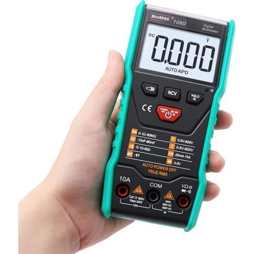 108D Digital Multimeter tester autoranging True rms automotriz TRMS 5999 Mearuring with NCV LCD backlight+Flashlight