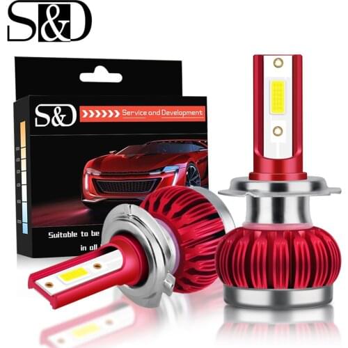 2Pcs H7 H4 LED motorcycle Headlight Car Fog Light Bulbs 6000K White Auto Light LEDs 12V 24V Car Driving Running Lamp