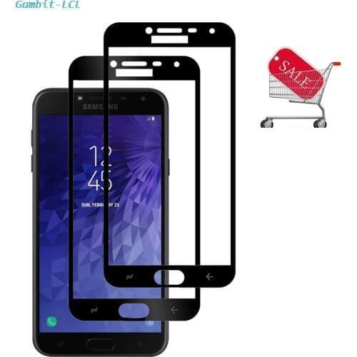 2PCS Full Cover Tempered Glass for Samsung Galaxy J4 J6 J4+ J6+ Plus 2018 Screen Protector Glass Protective Film