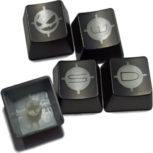5Pcs ABS Mechanics Keyboard Keycap Small Devil keycaps ESC WASD Backlight KeyCap