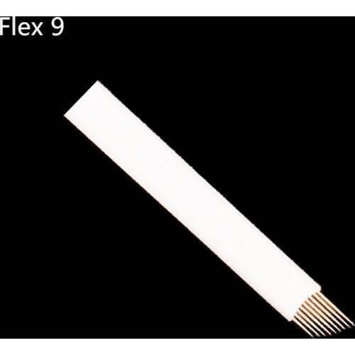500pcs Microblading Needles Permanent Makeup Blades Manual Eyebrow Tattoo Curved Blade 9/11/16/17/18/12u 14u 16u Shape Needles