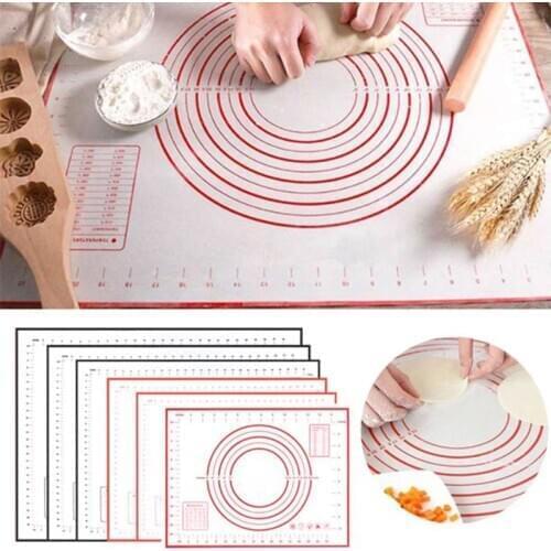 80*60cm Non-Stick Silicone Baking Mat Pad Baking Sheet Glass Fiber Rolling Dough Mat Cookie Macaron Cooking Pastry Tools