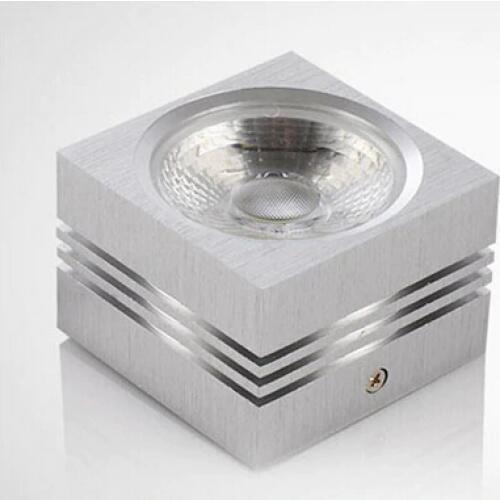 Free shipping Dimmable 7W 12W high power led downlight aluminum 86-265V AC surface mounted led lighting square led downlights