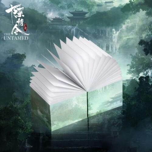 Anime Limit The Untamed Cartoon Paper Sticky Notes Notebook Lan Wangji Wei Wuxian School Supplies Bookmark Label Note Pad Toy