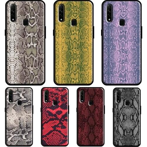 Cobra Python Snake Skin For OPPO A52 A72 Find X3 Pro Reno 2 Z A3S A5S A15 A83 A31 A53 A9 A5 2020 F5 F7 Phone Cover