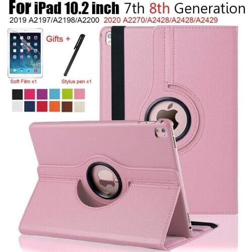 For ipad 10.2 360 Rotating Rotate Case Cover 7th 8th 10.2 2019 2020 7th 8th Generation A2270/A2428/A2428/A2429 Smart Tablet case