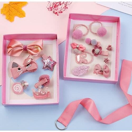 FAMSHIN 18pcs/Set Baby Hair Clips Cartoon Headband Belt Cute Bow Flower Children Hairpin Barrettes Headwear Hair Accessories