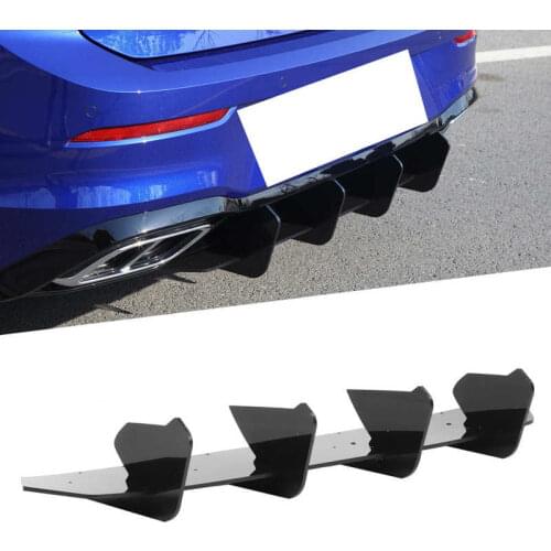 Gloss Black for Maxton Style Rear Bumper Diffuser Valance Extension Fit for MK8 2021 Car style