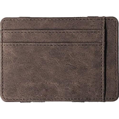 Men Horizontal Luxury Frosted Brand Short Wallet Vintage Small Slim Coin Pouch Coffee Purse Card Holder Money Leather Clip Male