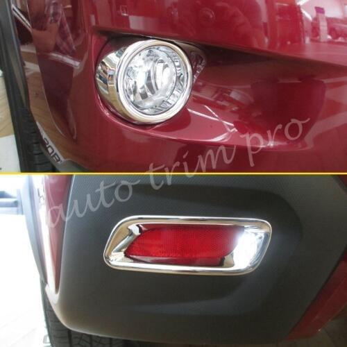 Chrome Front + Tail Light FogLight Cover Decoration Fit For Subaru XV 2012 2013 2014 2015 Accessories Trim Exterior Parts