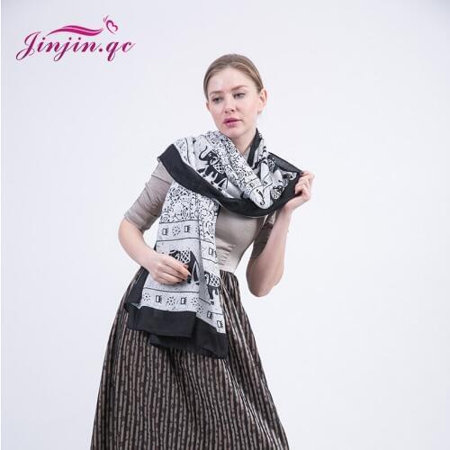 Jinjin.QC 2019 New Fashion Cashew flowers women Scarves and Shawls Cotton Autumn Warm Long Spain Desigual Scarf girls Pashmina