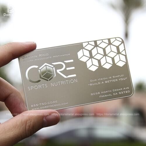 Stainless steel business card custom metal membership card design metal business card production