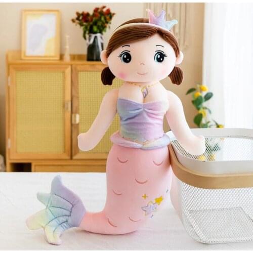 Cute Mermaid Doll Children Plush Stuffed Toy For Girl Birthday Gift