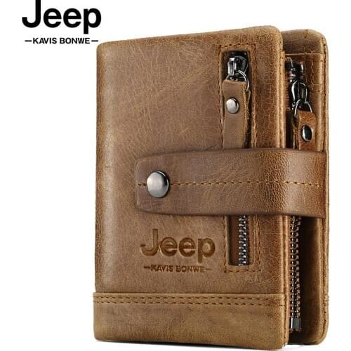 100% Genuine Leather Men Wallet PORTFOLIO Portomonee Male Cuzdan Small Portomonee Perse Coin Purse Fashion Money Bag Quality