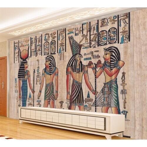 Beibehang Mural 3d Wallpaper Home Decoration Photo Background Ancient Egyptian Civilization Maya Elder Hotel Mural Art Mural