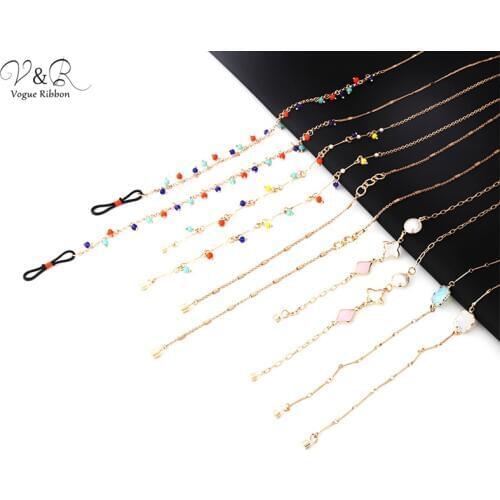 Original Glasses Chain Series Rainbow colorful Beads Chain Flower Eyeglasses Sunglasses Chain Cord Neck Accessories