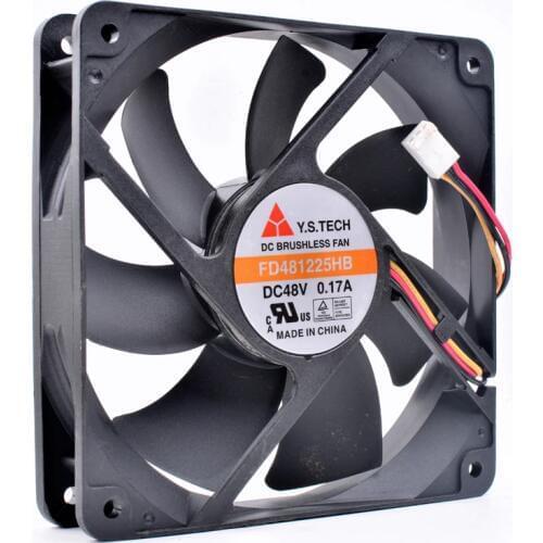 Original FD481225HB 12cm 12025 48V0.17A 3 line server inverter cooling fan