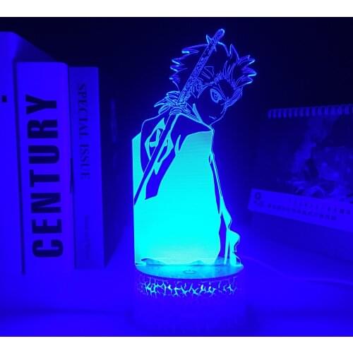 Bleach Anime Toushirou 3D White Base Lamp for Bedroom Decoration Nightlight Cool Birthday Gift Acrylic LED Night Light Dropship