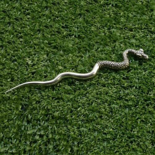 Snake Hair Stick Serpent Carved Bone Hairstick for Witchy Wiccan Pagan Medusa Tribal Belly Dance Hair Fork Hair Jewelry